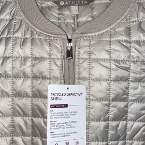 Slimming Athleta jacket, great for traveling